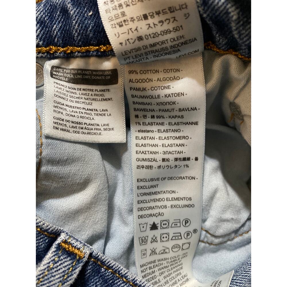 Levi’s 501 Original High Rise Straight Leg Jeans Medium Indigo Worn In W26 L32 - Picture 7 of 8